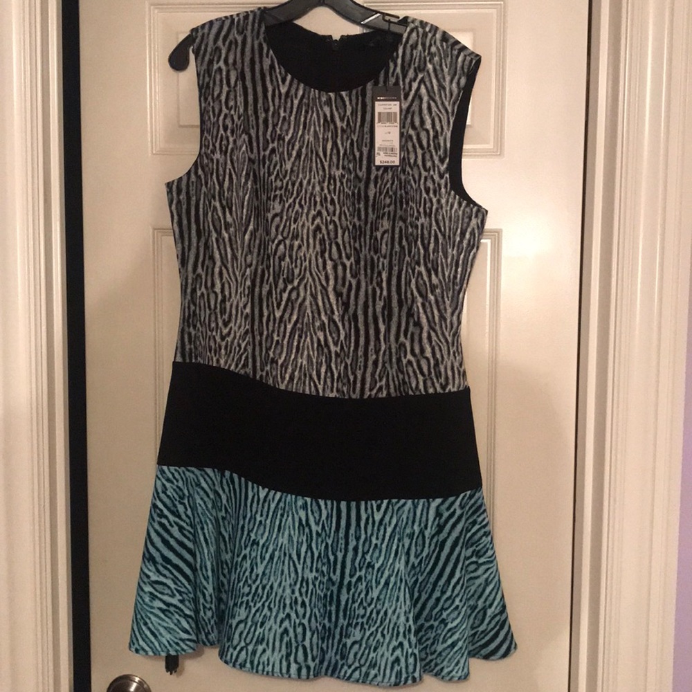 Lillian Printed color blocked dress